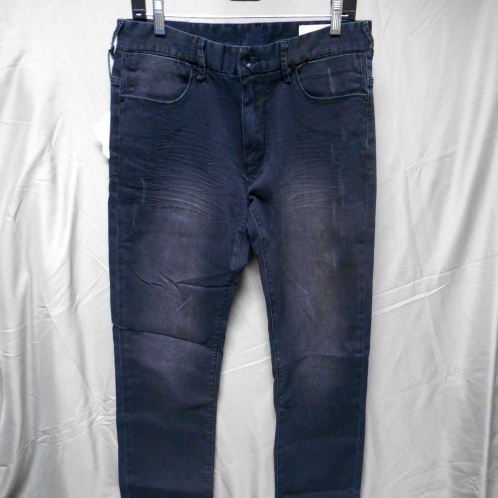 NWT One Tough Brand black distressed jeans mens 32